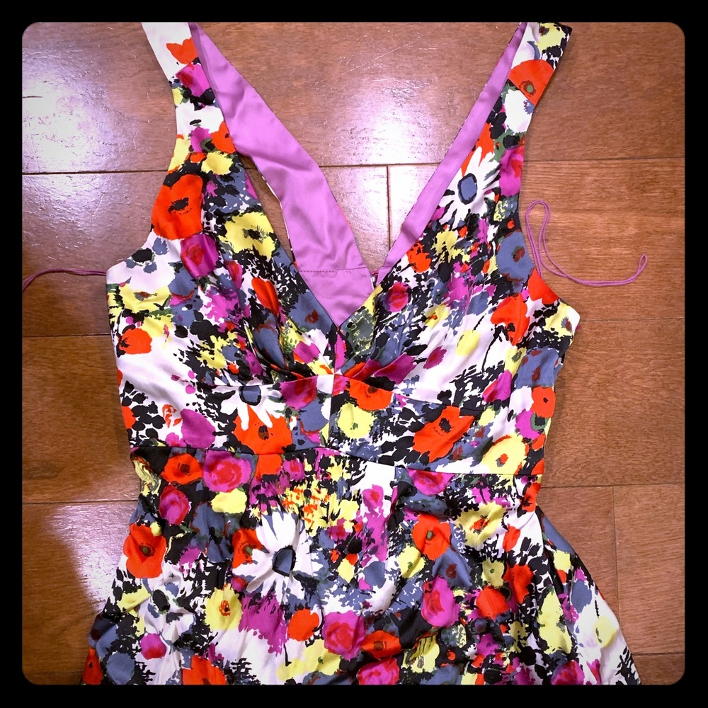 Rebecca Taylor neon floral tank size 4